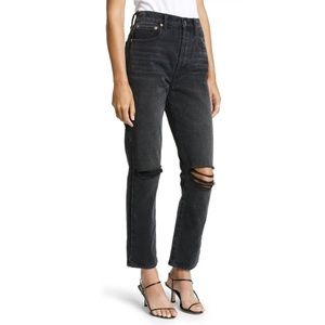 Pistola High Waist Black Distressed Jeans